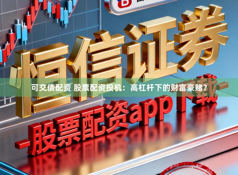 可交债配资 股票配资投机：高杠杆下的财富豪赌？