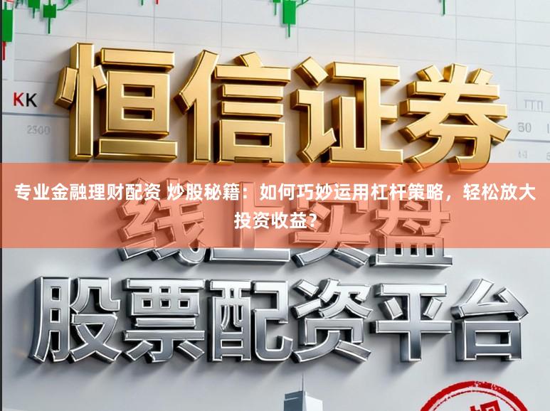 专业金融理财配资 炒股秘籍：如何巧妙运用杠杆策略，轻松放大投资收益？